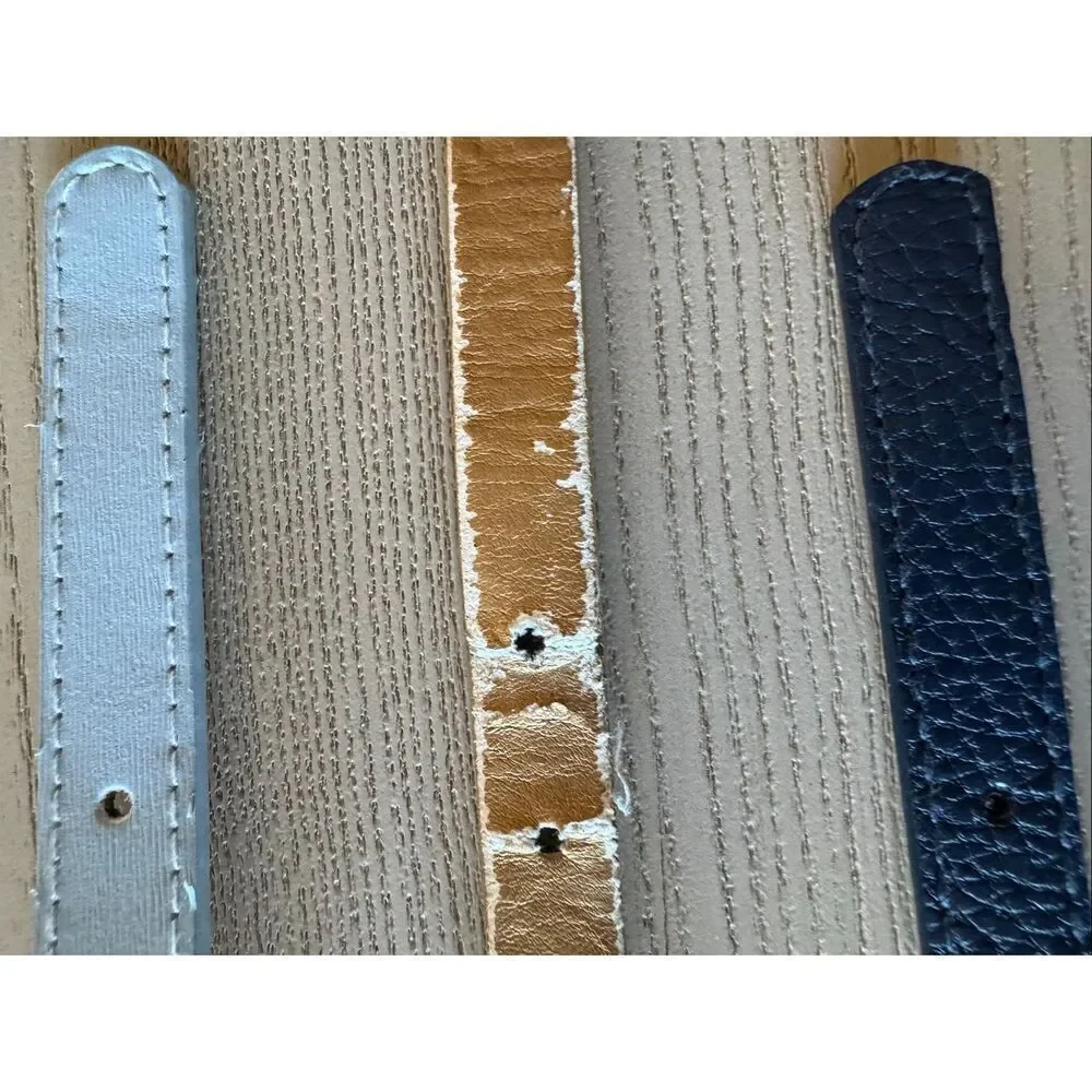 Lacey Lane little girls XS 4-6 year belt bundle pastel pink yellow navy blue gol